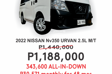 2022 Nissan NV350 Urvan 2.5 Standard 15-seater MT in Cainta, Rizal