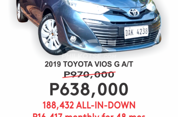 2019 Toyota Vios  1.5 G CVT in Cainta, Rizal