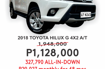 2018 Toyota Hilux  2.4 G DSL 4x2 A/T in Cainta, Rizal