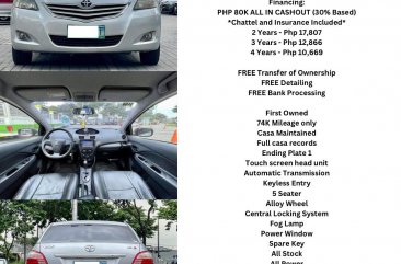 White Toyota Vios 2013 for sale in Makati