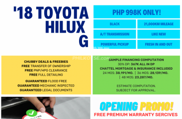 2018 Toyota Hilux in Quezon City, Metro Manila