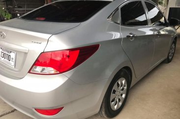 Silver Hyundai Accent 2015 Sedan at 19000 for sale