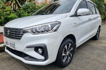 Selling Pearl White Suzuki Ertiga 2020 in Quezon City