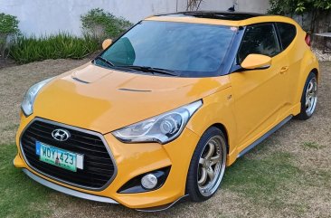 Yellow Hyundai Veloster 2014 for sale in Parañaque