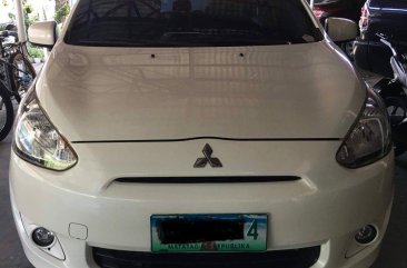 Selling Pearl White Mitsubishi Mirage 2014 in Marikina