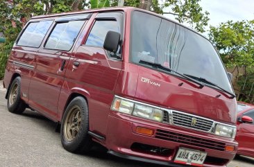 Red Nissan Urvan 2015 Van at 48000 for sale in Manila