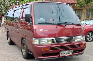 Red Nissan Urvan 2015 Van at 48000 for sale in Manila