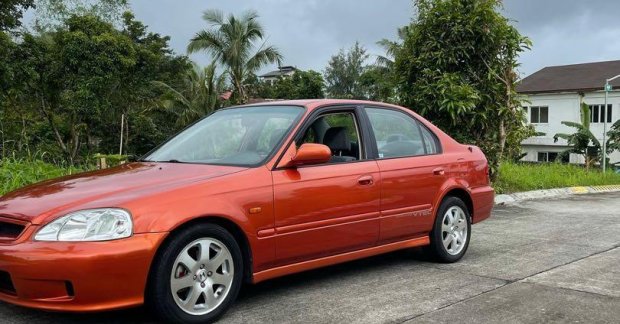 Orange Honda Civic 2000 for sale in Muntinlupa