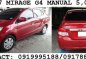 Manual MITSUBISHI Mirage G4 2016 Red FOR SALE-0
