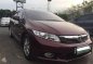 2013 Honda Civic 1.8 s MT Red Sedan For Sale -2