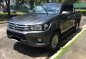 2016 Toyota Hilux G 4x2 MT Gray Pickup For Sale -1