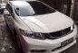 2015 honda civic white sedan for sale -0