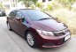 Honda Civic EX 2012 AT Red Sedan For Sale -0