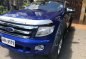 Ford Ranger 2015 Matic Blue Pickup For Sale -0