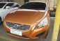 Orange Volvo S60 2013 at 35150 km for sale in Cebu City-1