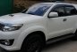 White Toyota Fortuner 2016 Manual Diesel for sale in Quezon City-0