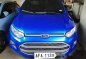 Blue Ford Ecosport 2015 Automatic Gasoline for sale=-0