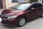 Red Honda Civic 2013 at 60000 km for sale -1