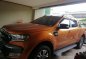 Orange Ford Ranger 2016 Automatic Diesel for sale in Manila-1