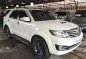 Pearl White 2015 Toyota Fortuner Diesel Automatic for sale in Quezon City-1