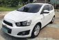 White Chevrolet Sonic 2013 Automatic Gasoline for sale -3