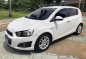 White Chevrolet Sonic 2013 Automatic Gasoline for sale -2