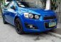 Blue Chevrolet Sonic 2013 Automatic Gasoline for sale-0