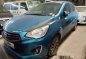 Selling Blue Mitsubishi Mirage 2017 Manual Gasoline  -1