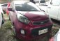 Pink Kia Picanto 2016 Manual Gasoline for sale in Quezon City-1