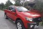 Orange Ford Ranger 2013 Automatic for sale-0