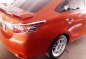 Orange Toyota Vios 2016 Sedan at Automatic  for sale in Manila-2