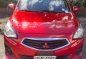 Red Mitsubishi Mirage 2016 for sale in Manual-2