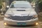 Pearl White Toyota Fortuner 2014 for sale in Valenzuela-0