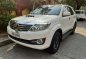 Pearl White Toyota Fortuner 2015 for sale in Manila-0