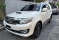 Pearl White Toyota Fortuner 2015 for sale in Quezon City-0
