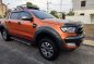 Orange Ford Ranger 2018 for sale in Manual-0